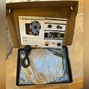 3D LED Soccer Ball Night Light